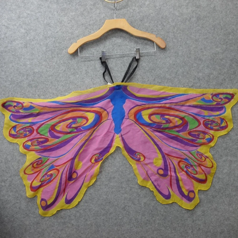 Butterfly Wings Kids Costume Pink Fairy Rainbow Glitter DREAMY DRESS UPS 44 in